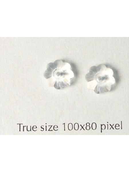 Swar Floral Button 8mm Clear unfoiled