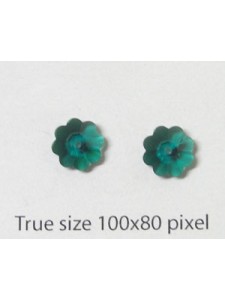 Swar Flower Sew-on 8mm Emerald unfoiled