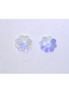 Swar Floral Button 10mm AB Unfoiled