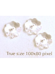 Swar Floral Button 10mm Clear Unfoiled