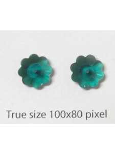 Swar Flower Sew-on 10mm Emerald unfoiled
