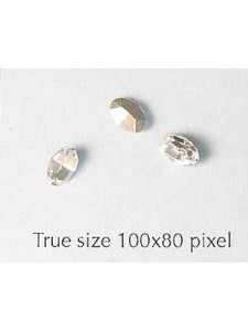 Swar Oval Stone 6x4mm Clear Foil