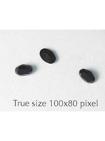 Swar Oval Stone 4x6mm Jet