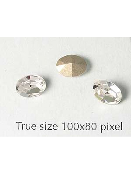 Swar Oval Stone 8x6mm Clear Foil