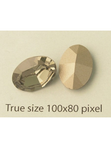 Swar Oval Stone 14x10mm Black Diamond F