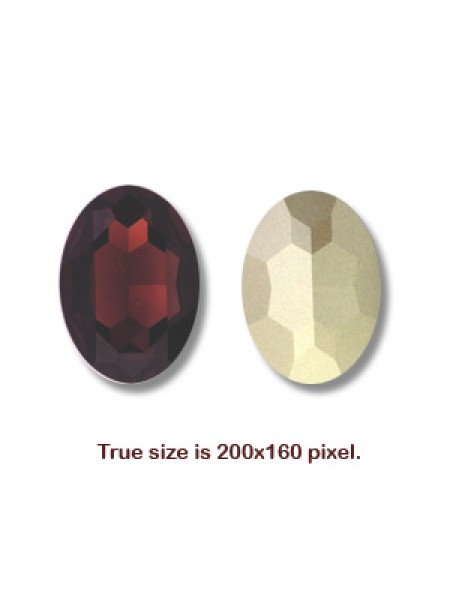 Swar Oval Stone 30x22mm Burgundy