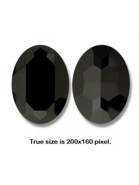 Swar Oval Stone 39x28mm Jet