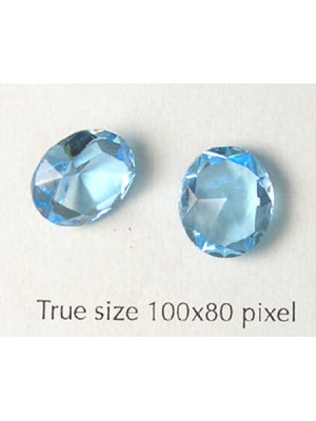 Swar Oval Stone 12x10mm AquamarineUnfoil