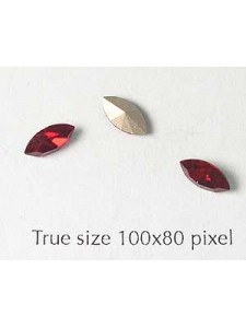 Swar Navette Stone 8x4mm Siam Red F