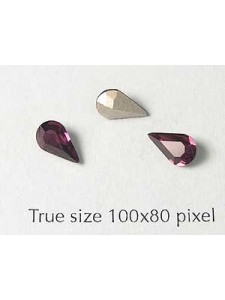 Swar Stone Drop 8x4.8mm Amethyst Foil