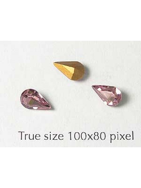 Swar Stone Drop 8x4.8mm Light Amethyst