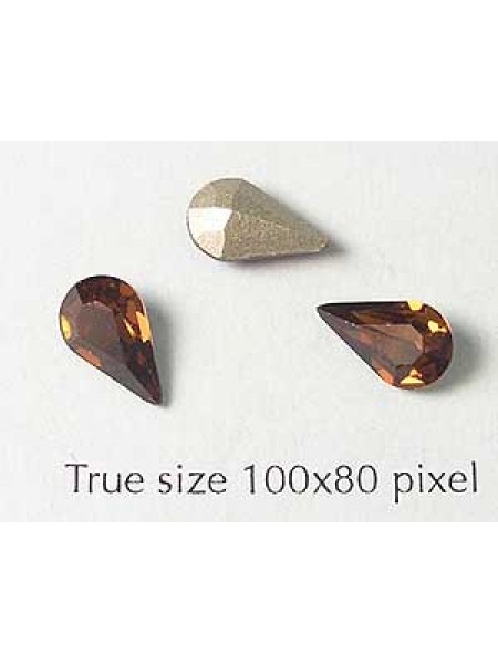 Swar Stone Drop 10x6mm Smoked Topaz