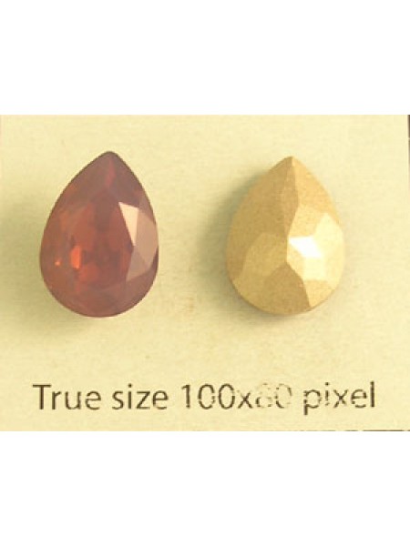 Swar Drop Stone 14x10mm Cyclamen Opal