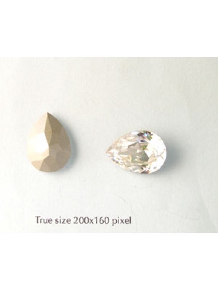 Swar Drop Stone 18x13mm Clear F