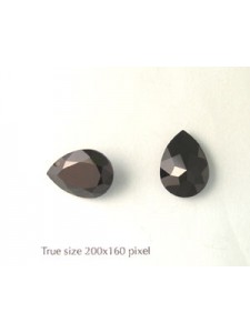 Swar Teardrop Stone 18x13mm Jet UF