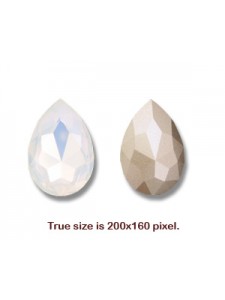 Swar Teardrop 30x20mm White Opal