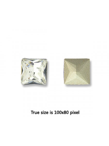 Swar Princess Square Stone 8mm Clear F