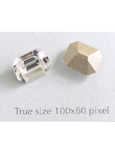 Swar Octagonal Stone 10x8mm Clear