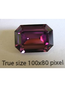 Swar Rect. Stone 18x13mm Amethyst Foiled