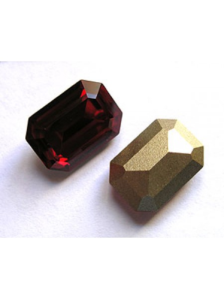 Swar Rectangular Stone 14x10mm Siam Red