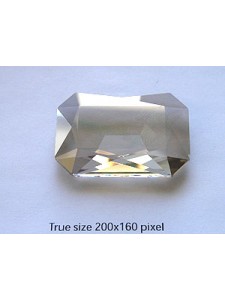 Swar Octagon 37x25.5mm Silversh UNFOILED