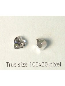 Swar Heart Stud Stone Clear