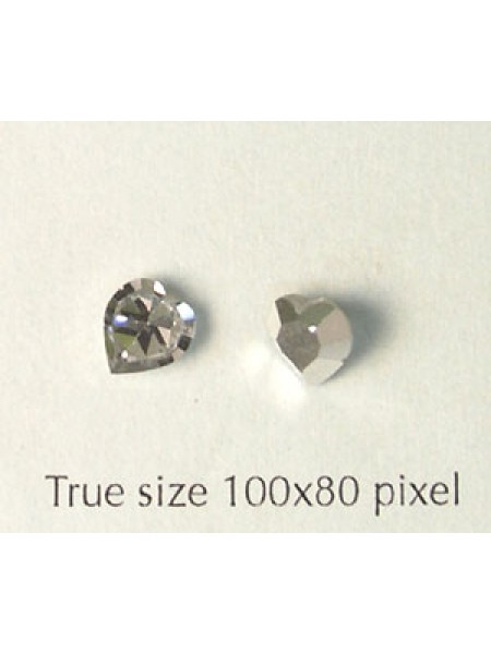 Swar Heart Stud Stone Clear