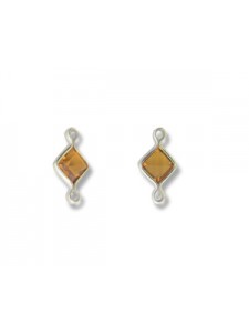 Square Channel 4mm Topaz Rhodium Pl