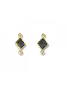 Swar Square Channel 4mm Jet Gold Plated