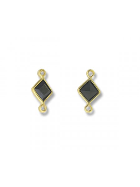 Swar Square Channel 4mm Jet Gold Plated