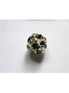 Rhinestone Ball 8mm Cadet Blue Silvr Pl