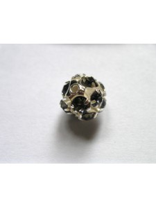 Rhinestone Ball 8mm Cadet Blue  Silvr Pl