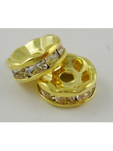 Diamonte Rondel (ASIA) 5mm Clr Gold plat