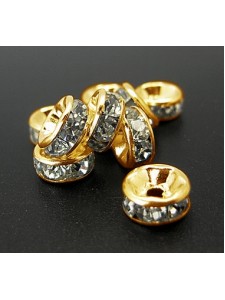 Diamonte Rondel (ASIA) 6mm Clr Gold Pl