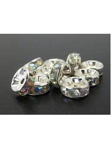 Diamonte Rondel (ASIA) 8mm Clear AB SP