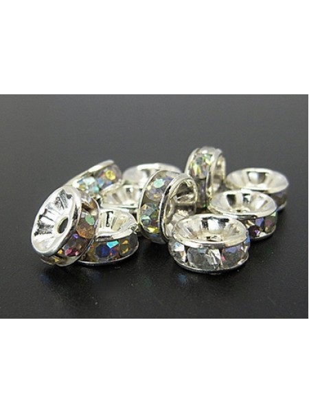 Diamonte Rondel (ASIA) 8mm Clear AB SP