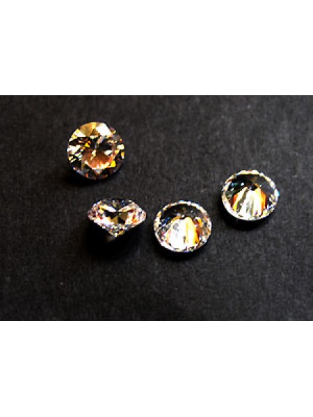 Cubic Zirconia White 6.00mm Round -4pcs