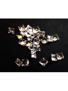 CZ Square Princess 3x3mm White - 25pcs